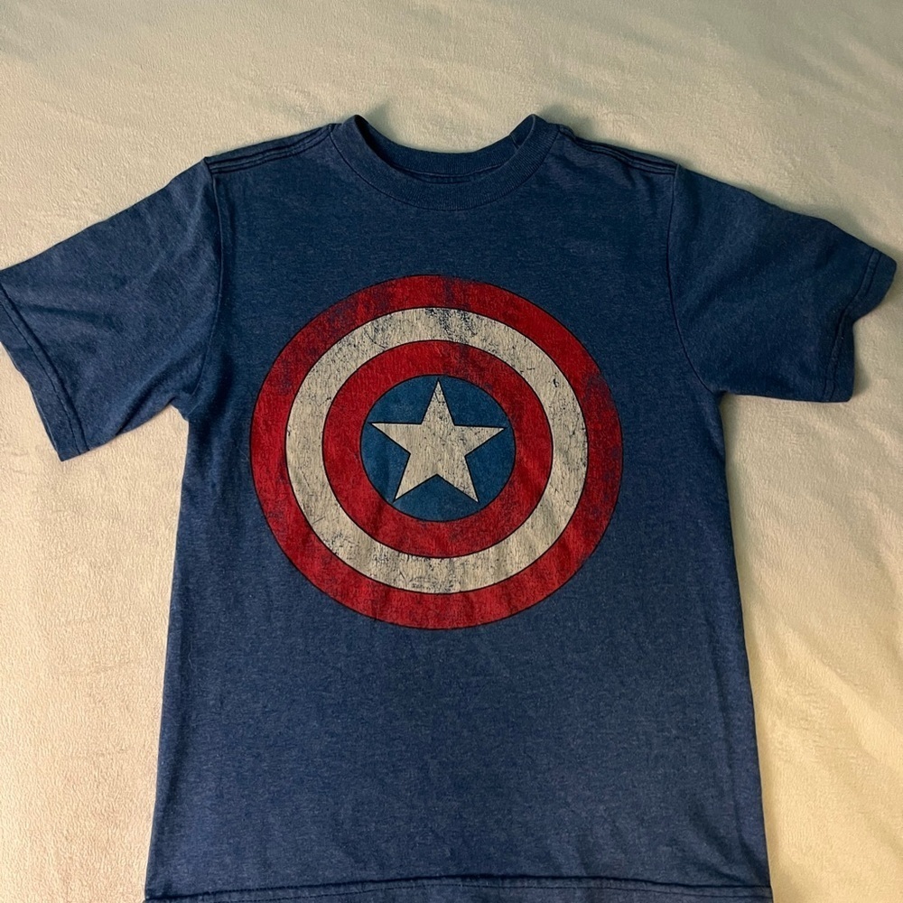 Blue Captain America T-Shirt
